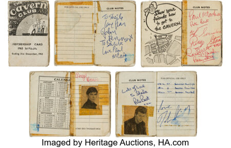 Music Memorabilia:Autographs and Signed Items, Beatles Fully Autographed Cavern Club Booklet, Including Both RingoStarr and Pete Best... Image #1