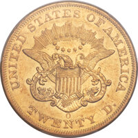 Liberty Double Eagles, 1856-O $20 AU55 PCGS Secure. Variety 1....
